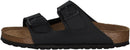 BIRKENSTOCK WOMEN'S GRANADA SOFT FOOTBED LEATHER SANDAL - MEN 6 WOMEN 8 - BLACK - Like New