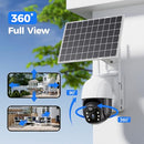 AUHAVOR SOLAR SECURITY CAMERAS WIRELESS OUTDOOR PTZ 360 WIFI CAMERA WHITE - Like New