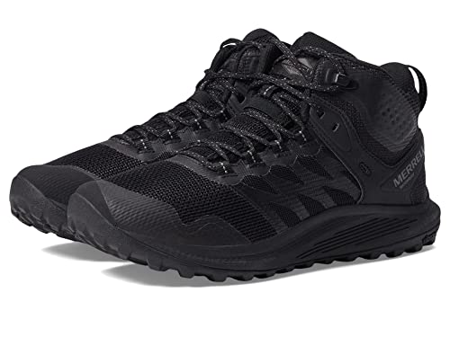 J005049 MERRELL MEN'S NOVA 3 TACTICAL MID WATERPROOF BOOT BLACK/CHARCOAL SIZE 5 - Like New