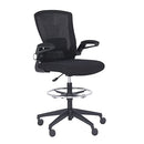AMAZON BASICS MID-BACK MESH OFFICE CHAIR STOOL ADJUSTABLE FOOTREST FLIP-UP ARMS - Like New