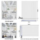 Qualsen Window Privacy Film Frosted Stripe Window Film, 23.6'' x 157.4'' - Brand New