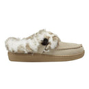 7207470WSDE EARTH ORIGINS WOMEN’S SUEDE SLIPPER FAUX FUR SIZE 8, WHEAT - Like New