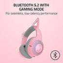Razer Kraken Kitty V2 BT Wireless RGB Headset Chroma RGB Kitty Ears & Earcups - Like New