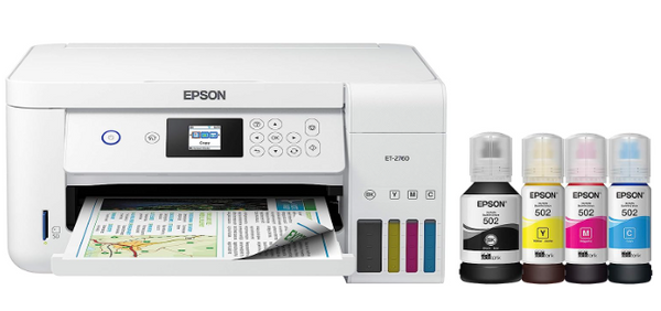 Epson EcoTank ET-2760 Wireless All-in-One Printer NO INK White Like New