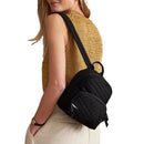 Vera Bradley Women's Cotton Mini Backpack Purse Black, One Size - Like New
