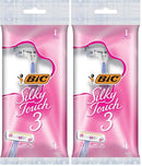 BIC Silky Touch 3 Women's Disposable Razors, Pack of 2 - SC3WP1DG-AST - Brand New