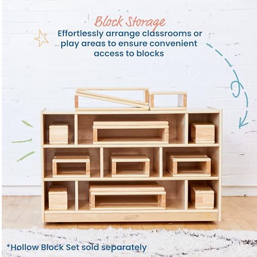 ECR4KIDS MOBILE BLOCK STORAGE CART, MEDIUM, CLASSROOM FURNITURE, NATURAL - Like New