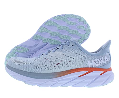 HOKA CLIFTON 8 WOMEN'S SHOES - SIZE 7 - BLUE FOG/PLEIN AIR - Like New