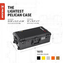 PELICAN AIR CASE WITH FOAM PELIAIR-1615 - BLACK - Like New