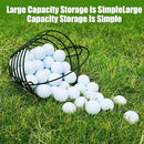 10L0L Metal Golf Ball Bucket with Handle Holds 50 Balls-Black - Brand New
