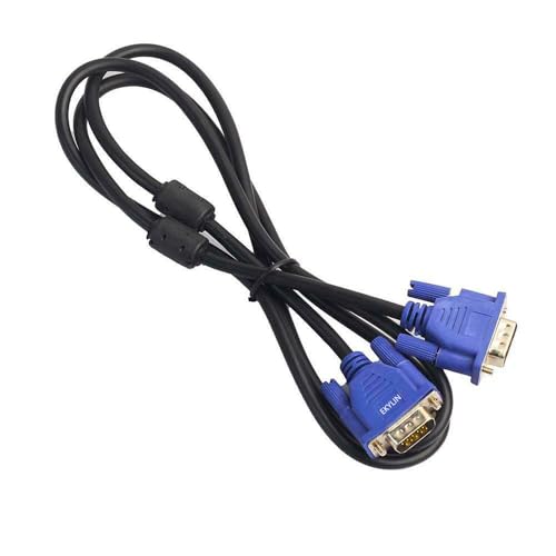 EKYLIN VGA CABLE 5FT MALE TO MALE VIDEO EXTENSION CABLE - BLACK/BLUE - Like New