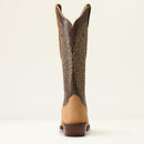 ARIAT WOMEN WESTERN BOOT YELLOWSTONE ARENA DIRT, SIZE 7.5 TAN ROUGHOUT/TOFFEE - Brand New