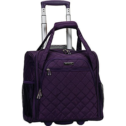 Rockland Melrose Upright Wheeled Under-Carrier Luggage BF31 - Purple, 15" - Brand New