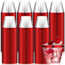 Patelai 200 Pcs Rimmed Plastic Cups 9 oz Disposable Wine Glasses Heavy Duty - Brand New
