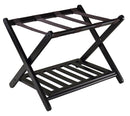 WINSOME REESE LUGGAGE RACK, STORAGE SHELF, NO ASSEMBLY - ESPRESSO - Like New