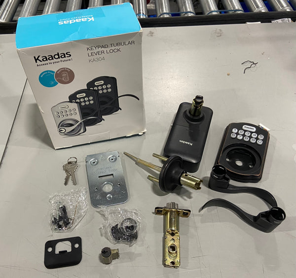 KAADAS KEYPAD TUBULAR LEVER LOCK - OIL RUBBED BRONZE - Like New