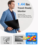 INGNOK PORTABLE MONITOR FOR LAPTOP 15.6'' 1080P WITH MAGNETIC CASE YN02B - GRAY - Like New