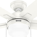 HUNTER FAN 44 Ceiling Fan w/LED Light Kit Pull Chain CC52774 - FRESH WHITE - Like New
