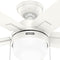 HUNTER FAN 44 Ceiling Fan w/LED Light Kit Pull Chain CC52774 - FRESH WHITE - Like New