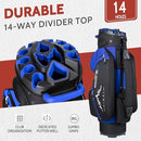 UNIHIMAL 14-WAY GOLF CART BAG PRO WITH FULL LENGTH DIVIDER TOP - Scratch & Dent