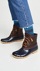 SPERRY WOMEN'S SALTWATER CORE BOOTS - TAN/NAVY - SIZE 7 - Like New