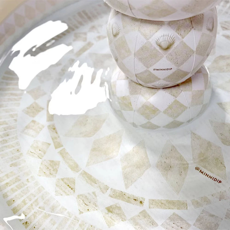 MINNIDIP EXCLUSIVE RESORT FOUNTAIN PLAY SPRINKLER - TRAVERTINE TILES - MULTI - Brand New