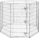 AMAZON BASICS FOLDABLE OCTAGONAL DOG PLAYPEN SINGLE DOOR 48" - X-LARGE - BLACK - Like New