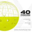 FRANKLIN SPORTS X-40 OUTDOOR PICKLEBALLS REGULATION SIZE - YELLOW - 52828X - Brand New