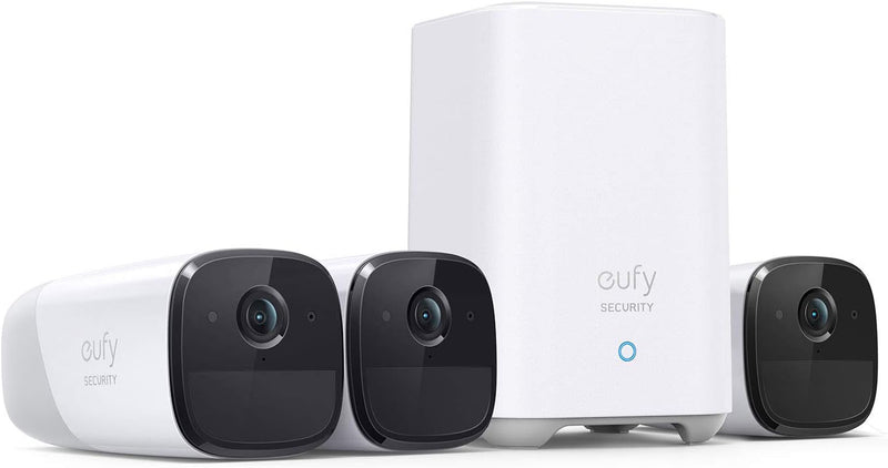 eufyCam 2 Pro S221 Wireless Home Security Camera, Outdoor 3-Cam Kit T8852- White - Brand New