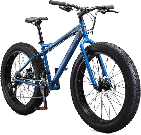 Mongoose Juneau Fat Tire Mountain Bike, 26x4 inch Big Fat Wheels R8228AZ - Blue Like New