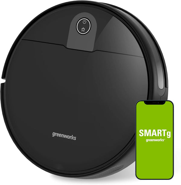Greenworks Robotic Vacuum, Self-Charging, 2200Pa Extreme Suction Power GRV-1010 Like New