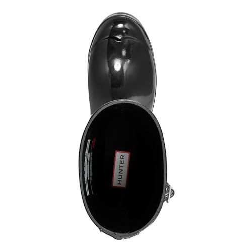 HUNTER WOMEN'S ORIGINAL SHORT GLOSS RAIN BOOTS BLACK WOMEN 8 - Brand New