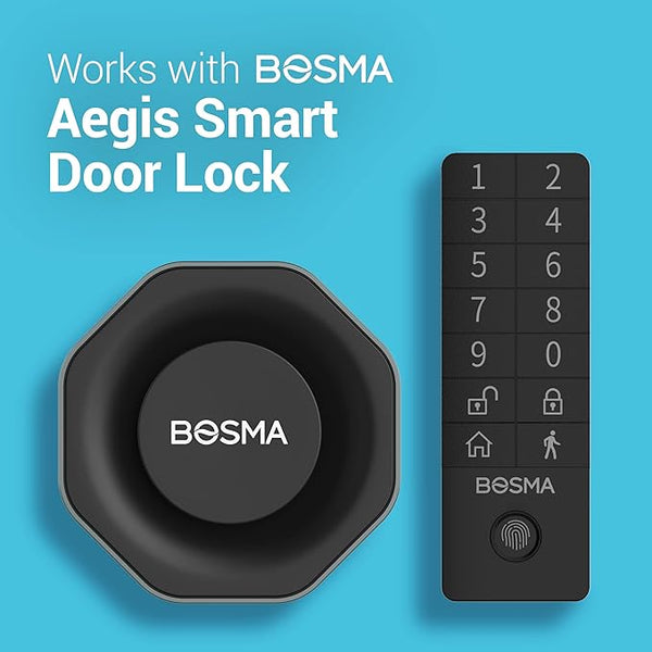Bosma Wireless Bluetooth Fingerprint Keypad, Fingerprint Unlock - Black - Like New