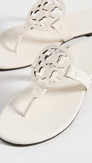 90582 Tory Burch Women's Miller Sandals New Ivory / Off White Size 9.5 Like New