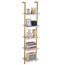 VEVO Ladder Shelf, 5-Tier Bookshelf 15.6x11.8" V240256S - Gold White - Like New