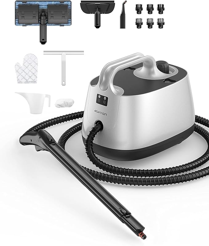 Aspiron Steam Cleaner Steamer 21 Accessories Portable AS-CA019 - Scratch & Dent