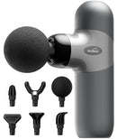 MORELAX MINI MASSAGE GUN PERCUSSION MUSCLE BACK PAIN RELIEF 4 SPEEDS - SILVER - Like New