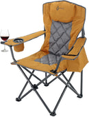 ARROWHEAD OUTDOOR PORTABLE FOLDING CAMPING QUAD CHAIR KKS0335U - TAN - Like New