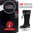 ALEADER Women's Lace Up Waterproof Winter Snow Boots Black 9 D(M) US - Like New