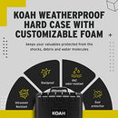 KOAH WEATHERPROOF HARD CASE CUSTOMIZABLE FOAM 10X9X7 INCH RUGGED BLACK - Like New