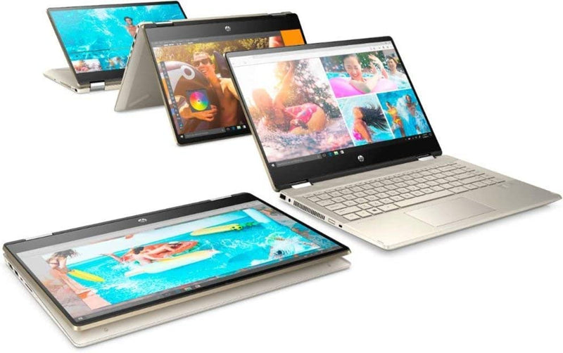 HP PAVILION X360 14 FHD TOUCH I5-10210U 8GB 256GB SSD FPR GOLD 14M-DH1003DX - Like New