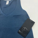 90 DEGREE BY REFLEX WOMEN'S SEAMLESS V-NECK CROP RIBBED TANK - SIZE M - INDIGO - Brand New