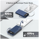PENAOVER CHARGER 10000MAH POWER BANK BUILT IN CABLE 5 OUTPUT 2 INPUT TW1016 NAVY - Like New