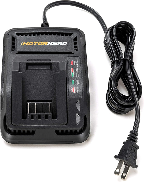 MOTORHEAD 20V ULTRA Lithium-Ion 1-hr Quick Charger, Battery Not Included - Black Like New