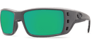 COSTA DEL MAR PERMIT SUNGLASSES - MATTE GRAY FRAME,GREEN MIRROR POLARIZED LENSES - Like New
