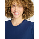 ATHLETIC WORKS WOMEN'S RELAXED BUTTERCORE TEE - SIZE: WOMEN S - BLUE COVE DD - Brand New