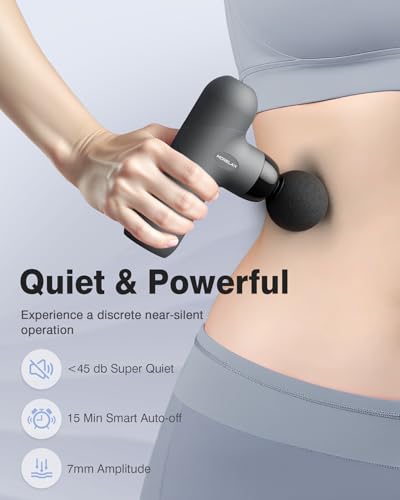 MORELAX MINI MASSAGE GUN PERCUSSION MUSCLE MASSAGER BACK PAIN RELIEF - SILVER - Brand New