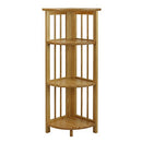 Casual Home 4-Shelf Corner Folding Bookcase, Natural B0047T6K5O - NEW - Brand New