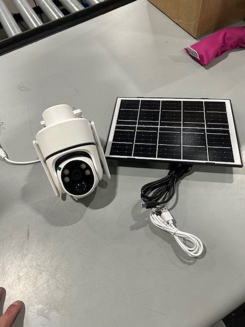 GENERIC 4G SOLAR CELLULAR 360 CAMERA - WHITE - Like New