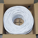 Premiertek 1000 Ft Cat6 CMP Plenum 23AWG CCA UTP 4-Pairs Premium Cable White - Brand New